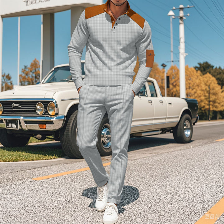 Herren Sportliches Zip-Set mit modischen Akzenten und strukturierter Verarbeitung Aliams