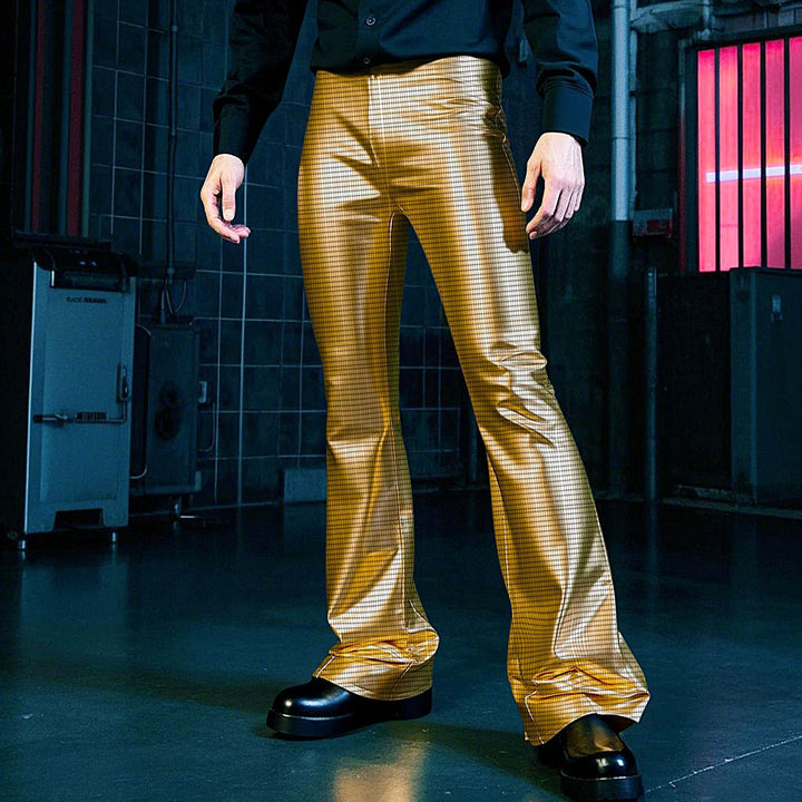 Herren extravagante Glanzhose mit auffälligem Design Aliams