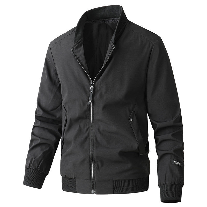 Herren stylische Freizeitjacke mit modischem Stehkragen Aliams