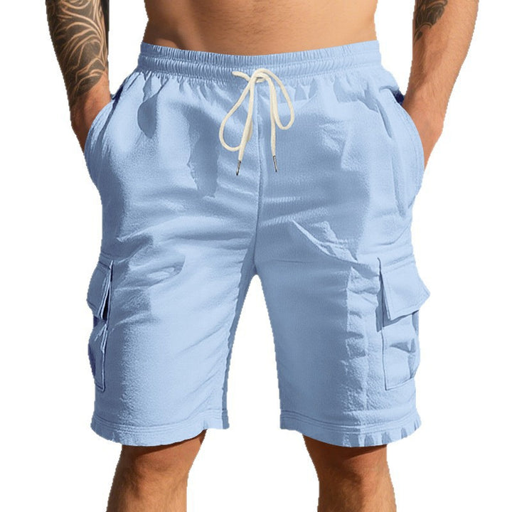 Herren Cargo-Shorts mit mehreren praktischen Taschen und elastischem Bund Aliams