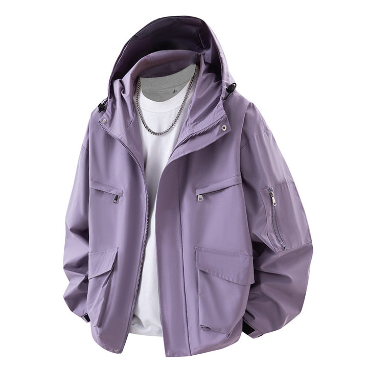 Herren praktische Outdoor-Jacke mit mehreren Taschen Aliams