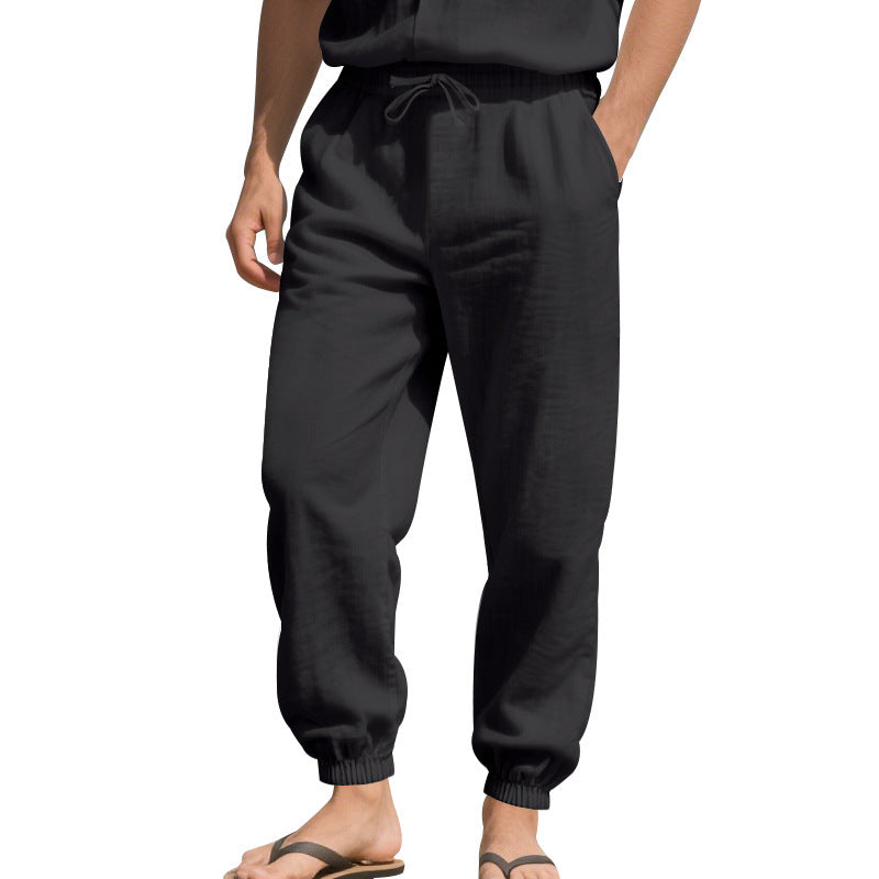 Herren Freizeit Jogginghose mit elastischem Bund und seitlichen Taschen Aliams