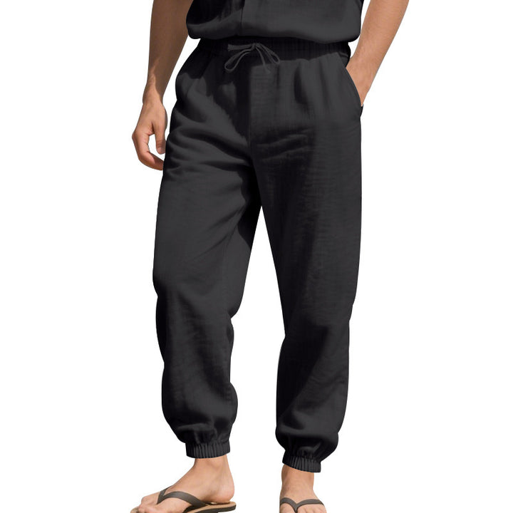 Herren Freizeit Jogginghose mit elastischem Bund und seitlichen Taschen Aliams