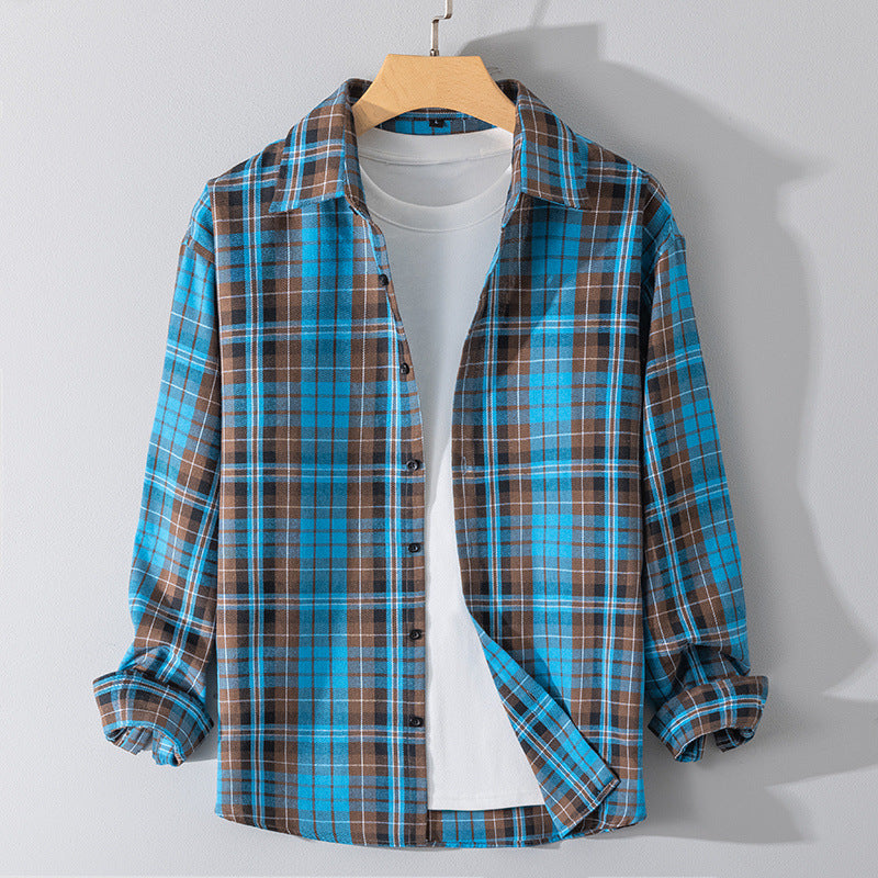 Herren Flanellhemd mit Karomuster und praktischen Brusttaschen Aliams