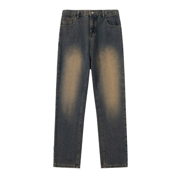 Herren weite Denim-Jeans im modernen Used-Look Aliams
