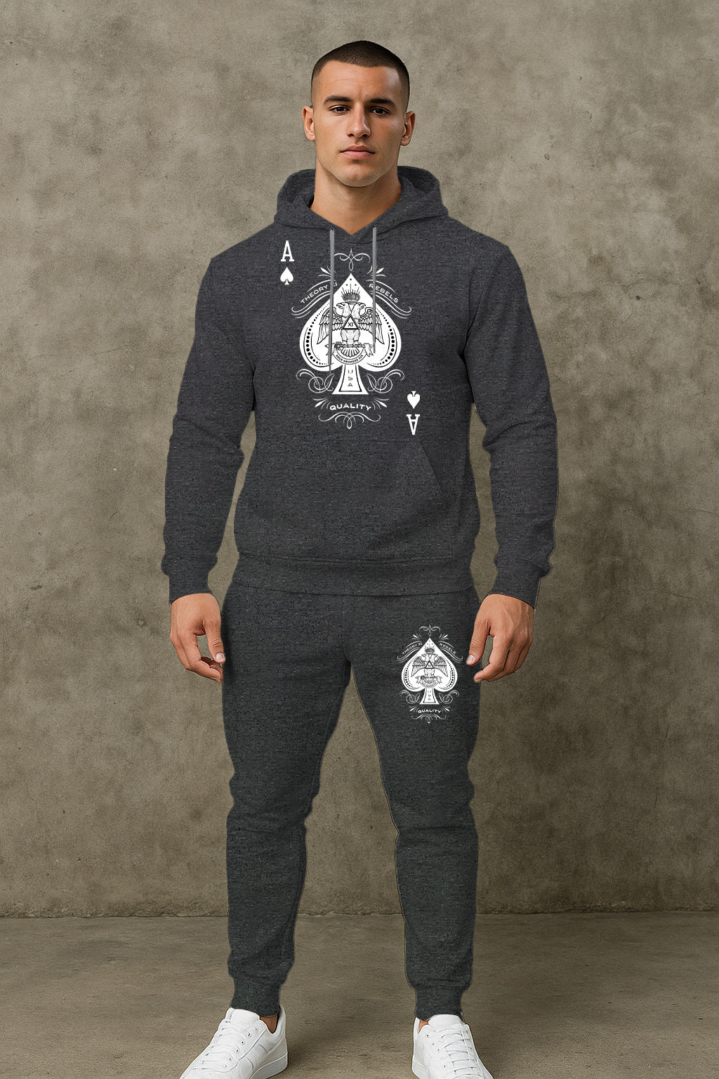 Herren Sportlicher Hoodie mit grafischem Design Aliams