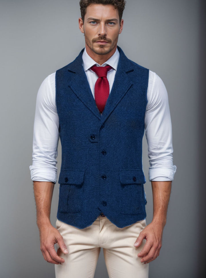 Herren Weste im klassischen Herringbone-Design Aliams