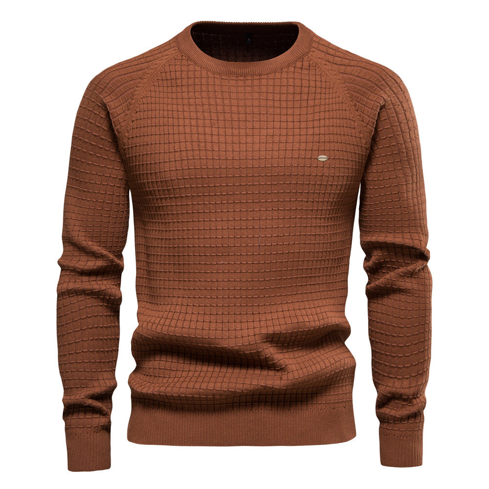 Herren strukturiertes Rundhals Sweatshirt mit modernem Design Aliams