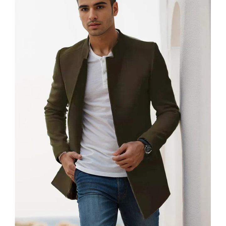 Herren eleganter Steppjacke im modernen Schnitt mit hochgeschlossenem Kragen Aliams