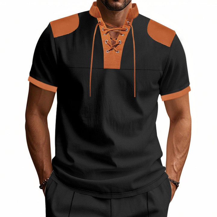 Herren Freizeit-T-Shirt mit innovativem Kragen und sportlichem Design Aliams