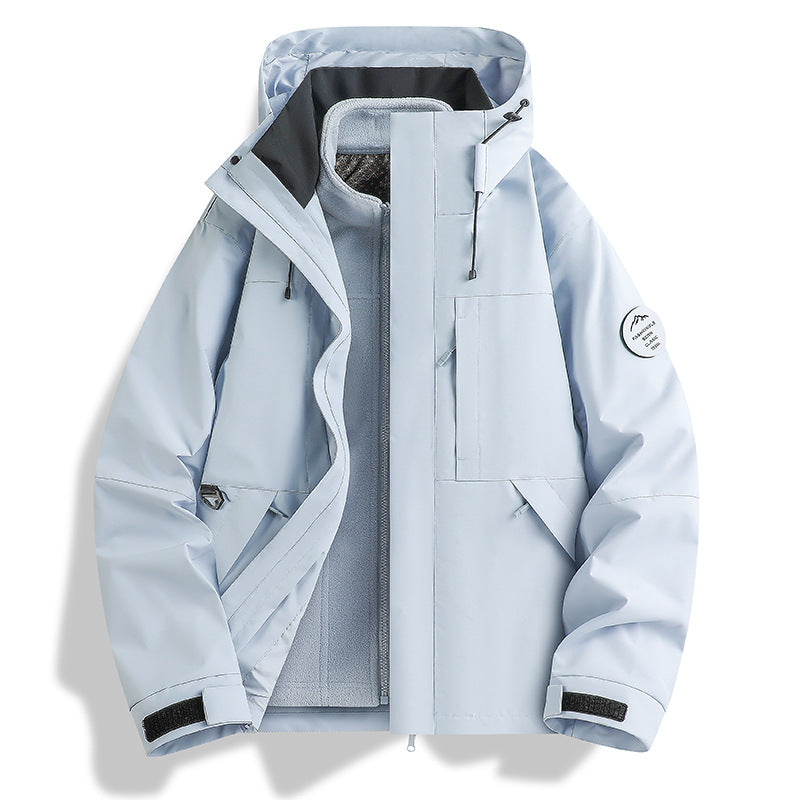 Herren funktionale Outdoorjacke mit verstellbarem Kapuzendesign Aliams