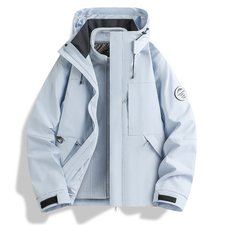 Herren funktionale Outdoorjacke mit verstellbarem Kapuzendesign Aliams