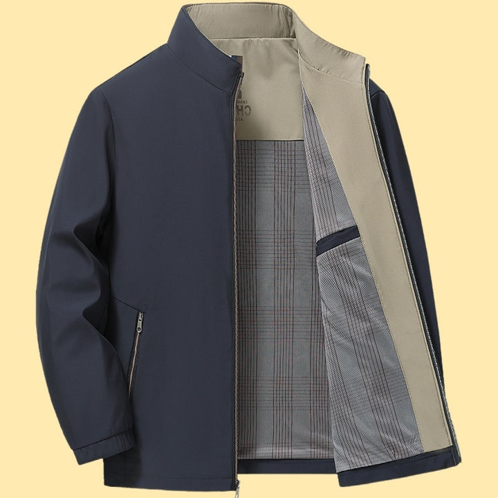 Herren elegante Freizeitjacke mit Stehkragen Aliams