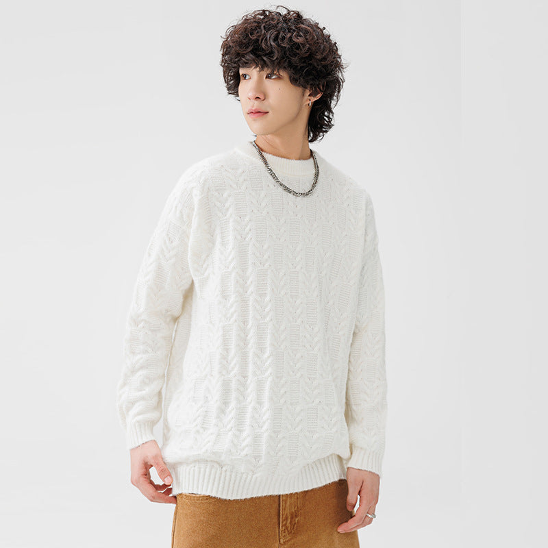 Herren Grobstrickpullover mit klassischem Muster Aliams