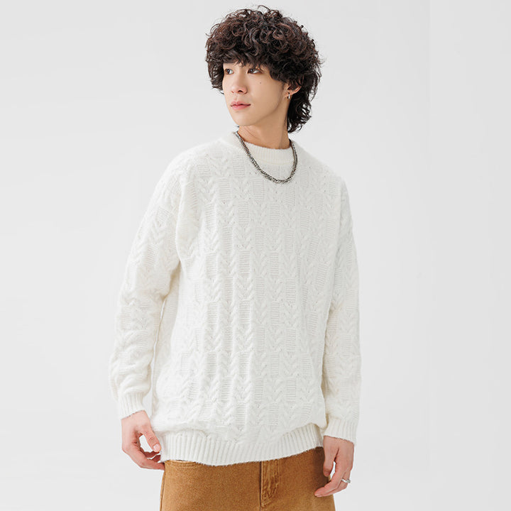 Herren Grobstrickpullover mit klassischem Muster Aliams