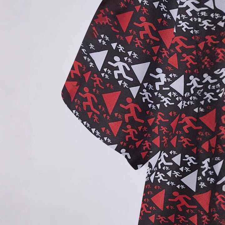 Herren Kurzarm Polo mit dynamischem Grafikdesign Aliams