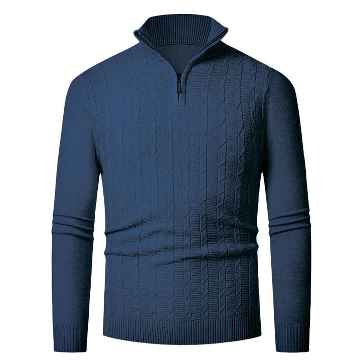 Herren hoher Kragen Strickpullover Aliams