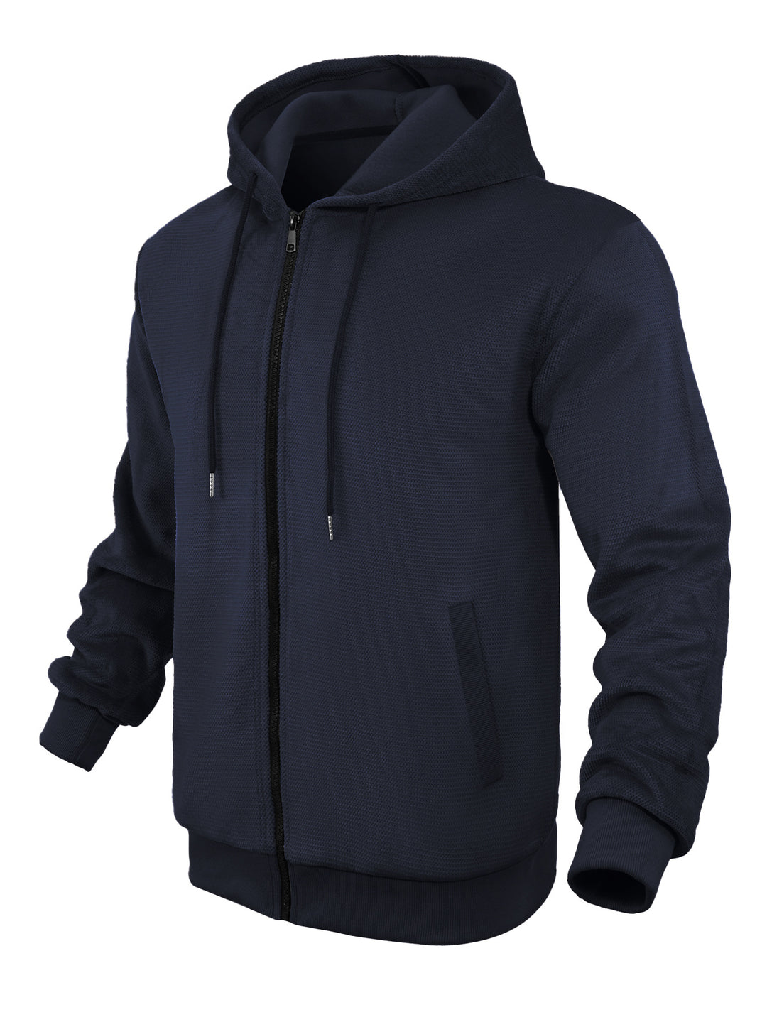 Herren funktionale Kapuzenjacke mit Reißverschluss und atmungsaktiver Netzstruktur Aliams