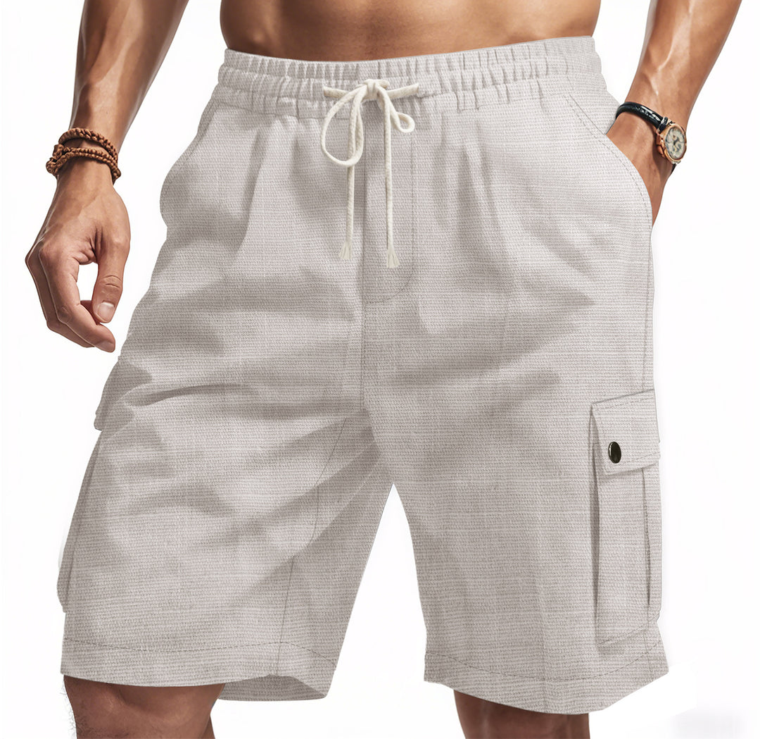 Herren Casual Cargo-Shorts mit elastischem Bund und praktischen Seitentaschen Aliams