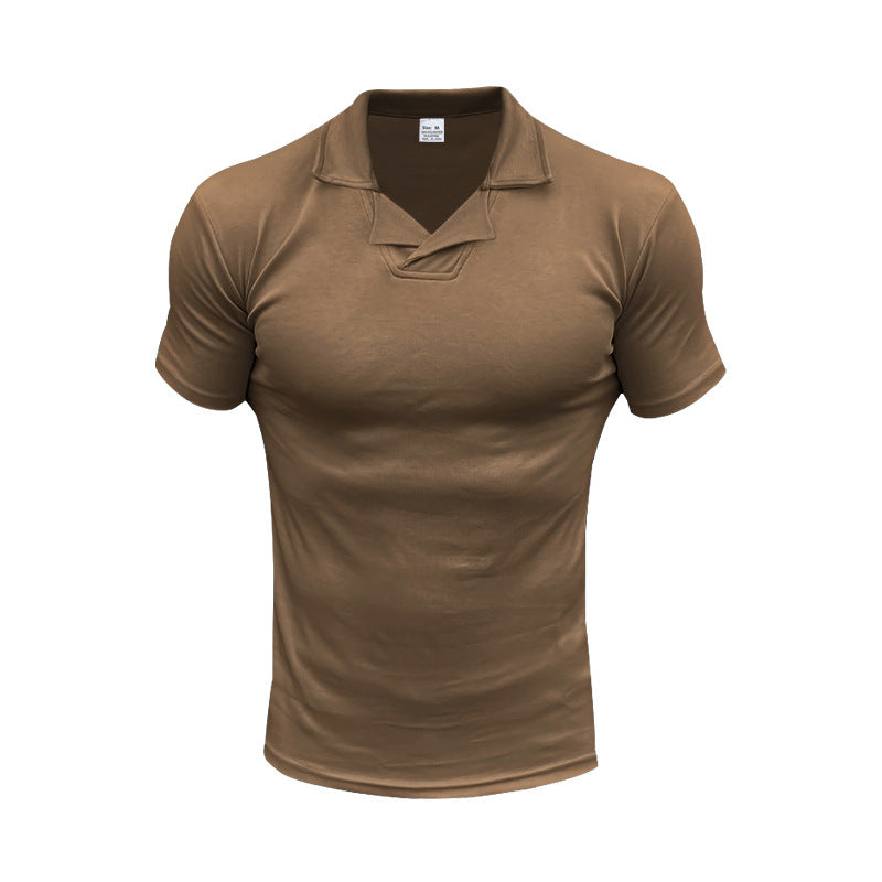 Herren Kurzarm Polo-Shirt mit modernem Stehkragen und atmungsaktivem Material Aliams