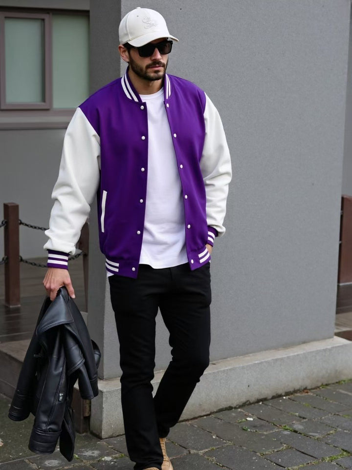 Herren Varsity-Jacke mit kontrastierenden Ärmeln Aliams