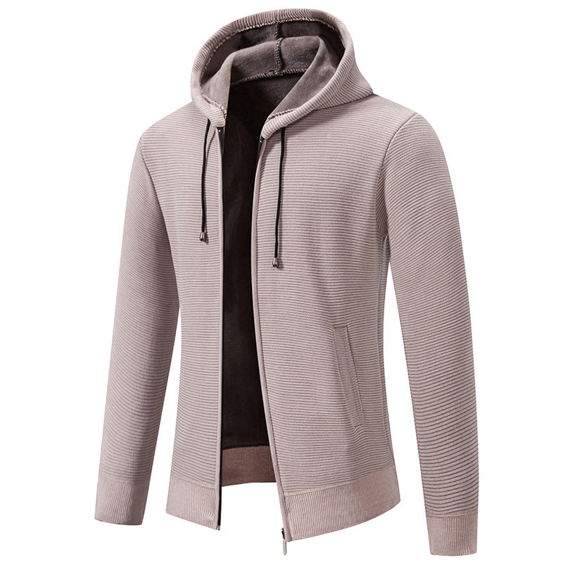 Herren Kapuzenjacke mit modernem Strukturdesign und isolierender Futterlage Aliams