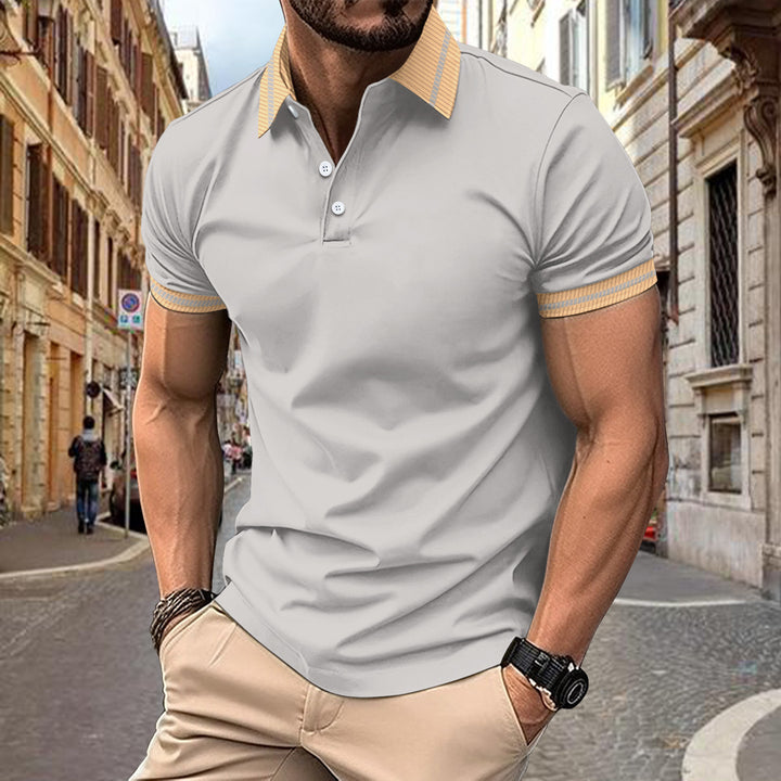 Stylisches Performance-Polo für Herren mit kontrastierenden Kragen Aliams
