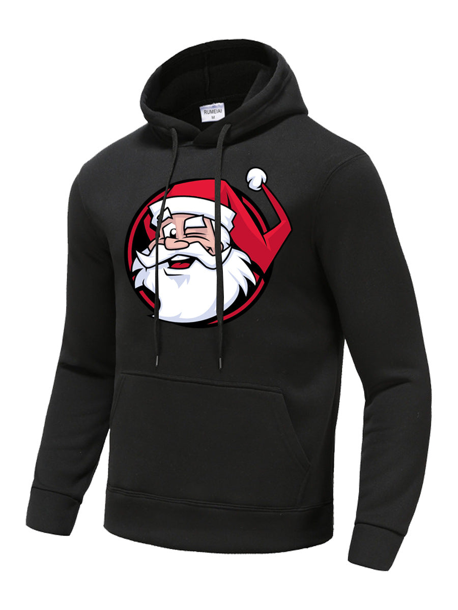 Herren Kapuzenpullover mit kreativem Weihnachtsmotiv Aliams