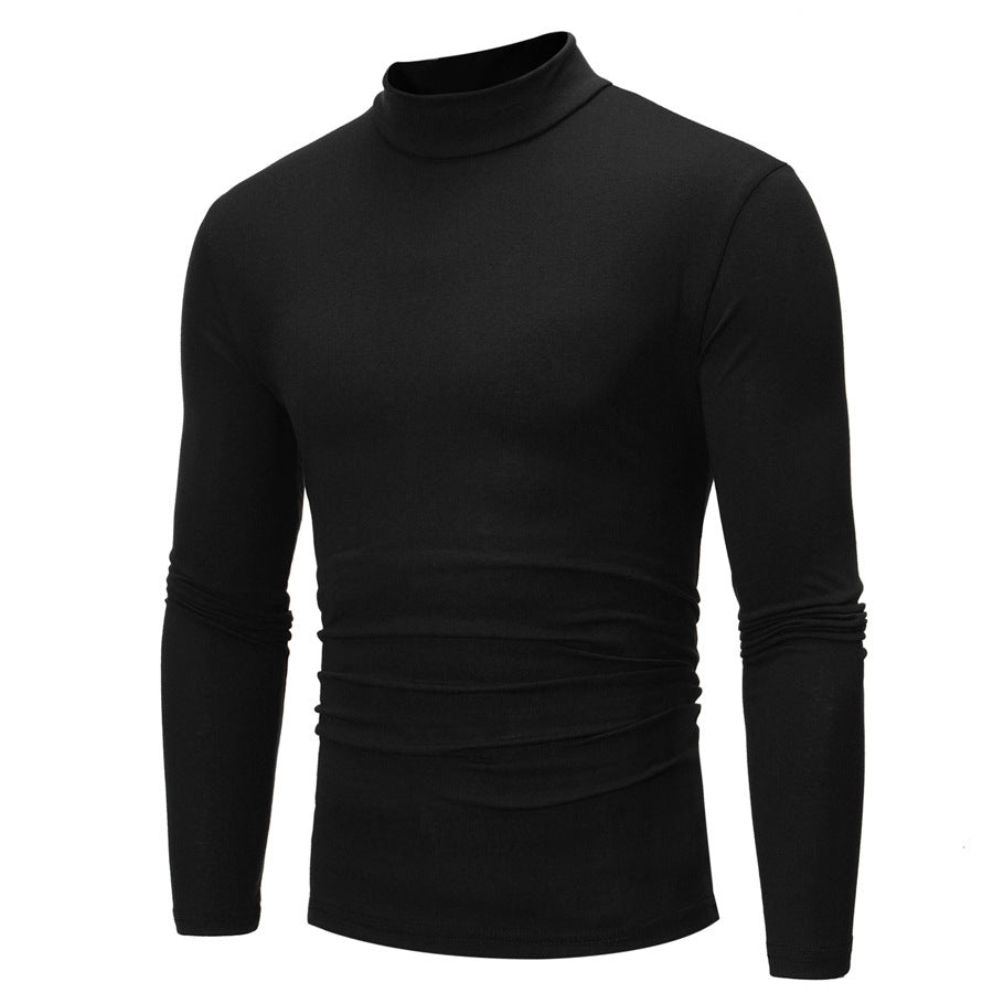 Herren elegantes Rollkragen-T-Shirt aus weichem Jersey Aliams