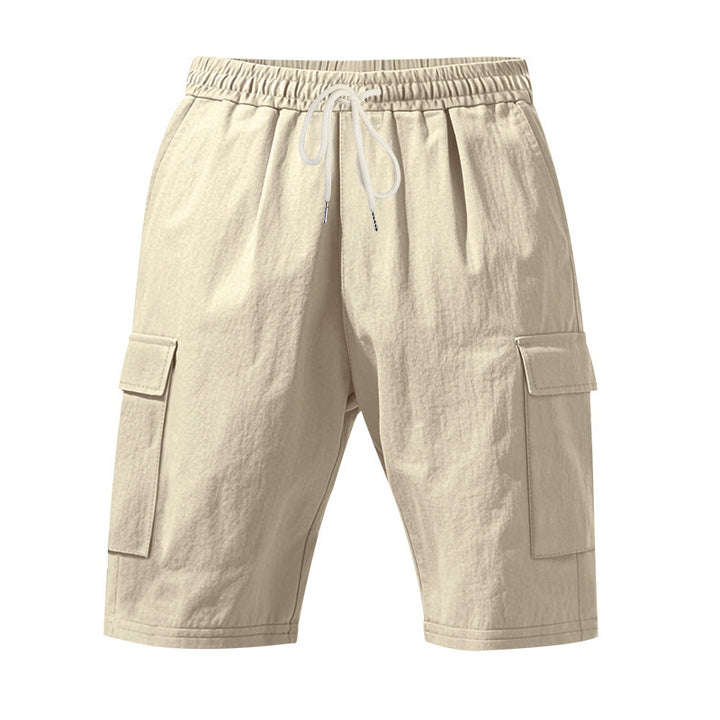 Herren Cargo-Shorts mit mehreren praktischen Taschen und elastischem Bund Aliams