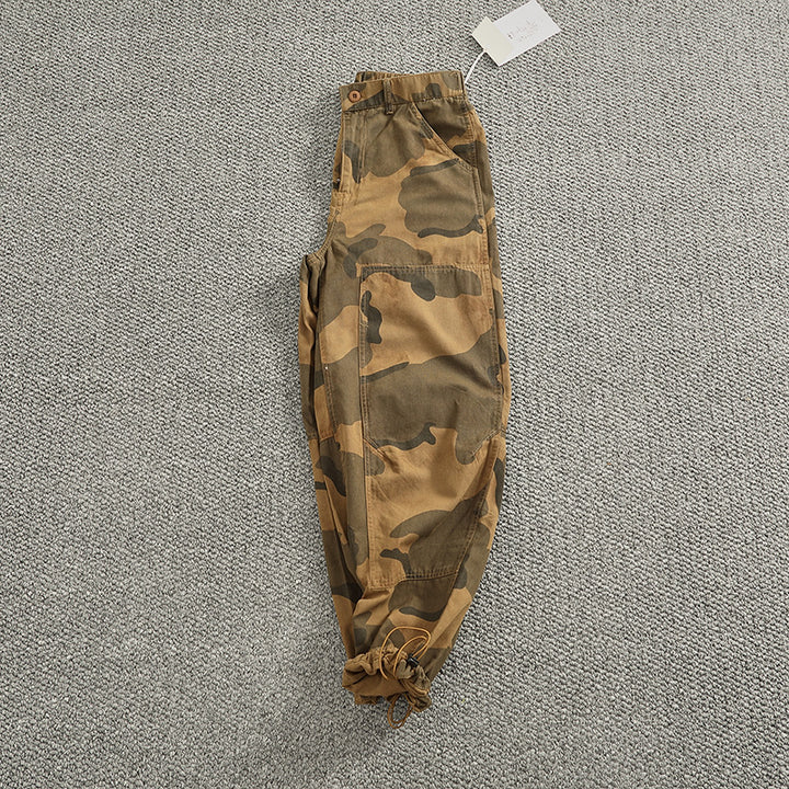 Herren Cargohose im stylischen Camouflage-Design mit elastischem Bund und praktischen Taschen Aliams