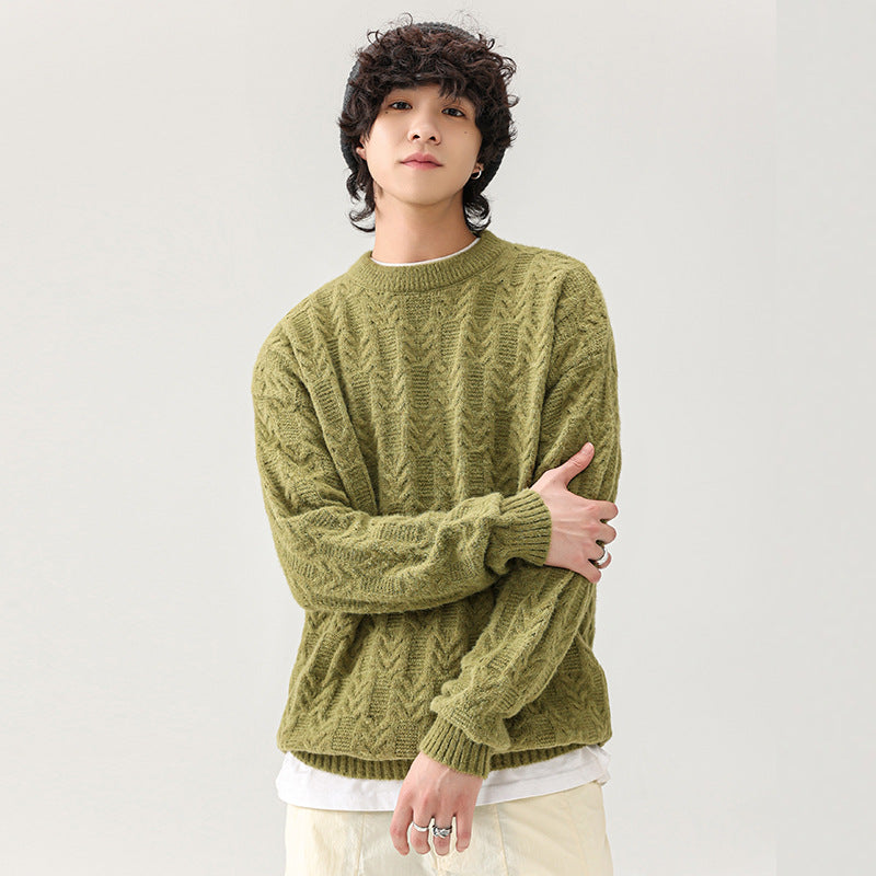 Herren Grobstrickpullover mit klassischem Muster Aliams