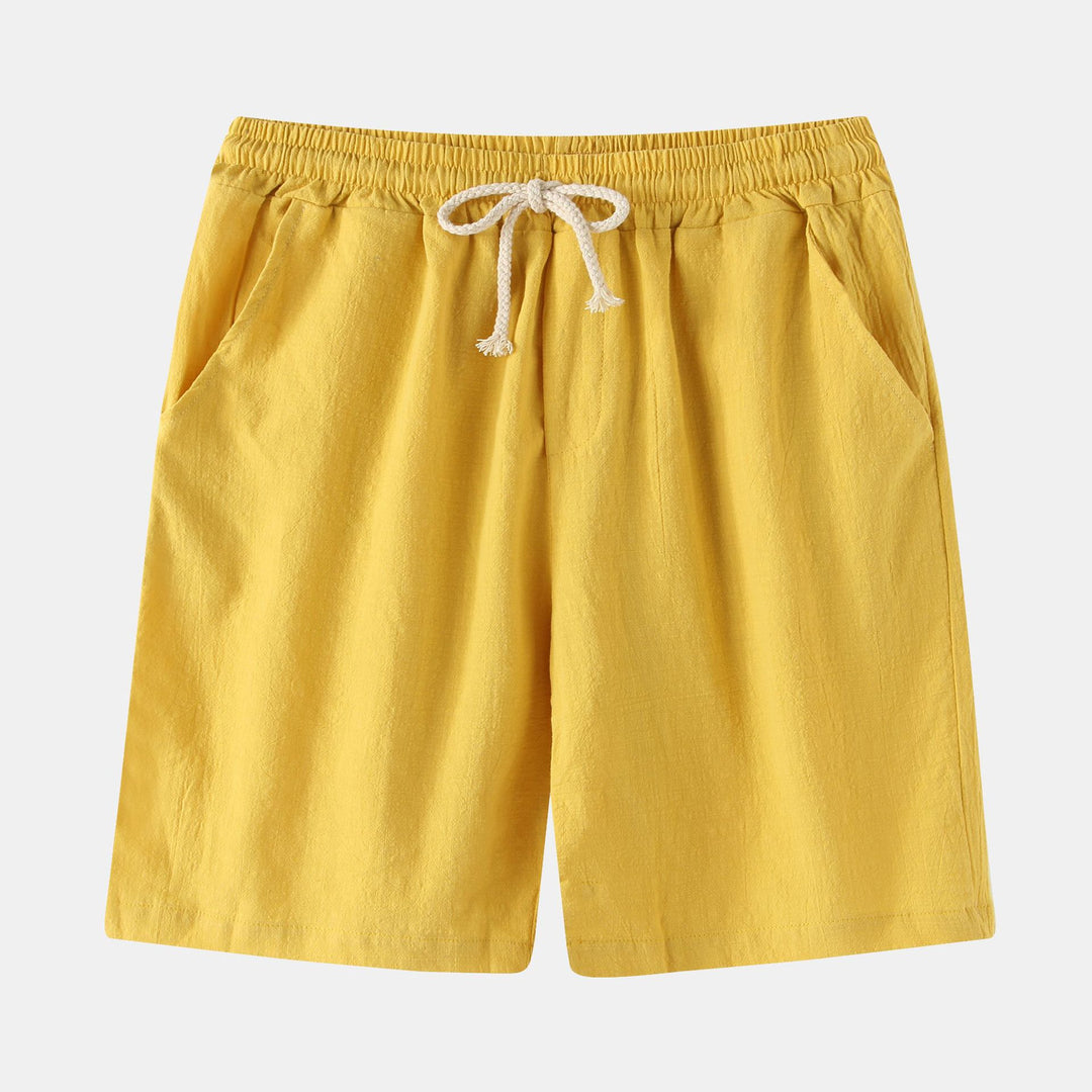 Herren Bermuda-Shorts mit elastischem Bund und seitlichen Taschen Aliams