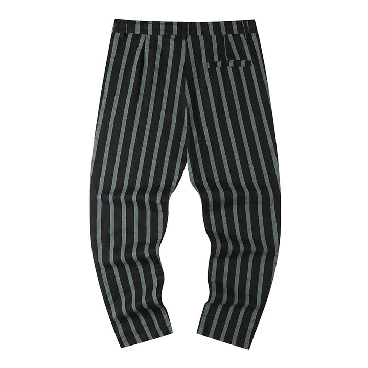 Herren Freizeithosen im modernen Streifenlook mit elastischem Bund Aliams