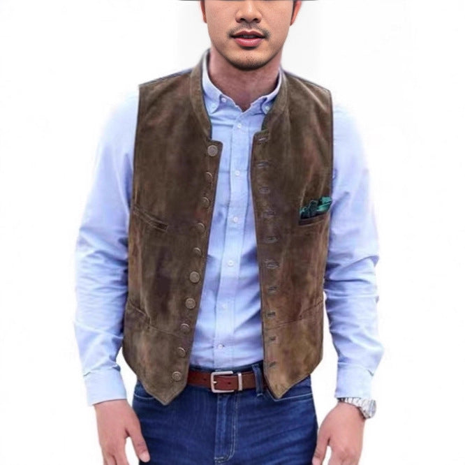 Herren elegante Weste aus Wildleder Aliams