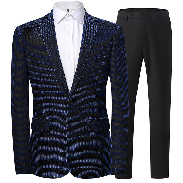 Herren festlicher und eleganter Pailletten-Anzug Aliams