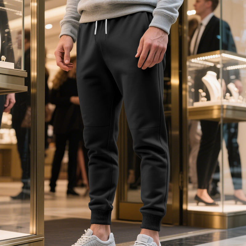 Herren Freizeit Jogginghose mit seitlichem Kontrast und elastischem Bund Aliams