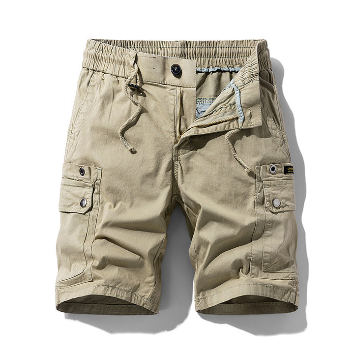 Herren Cargo-Shorts mit elastischem Bund und multifunktionalen Taschen Aliams