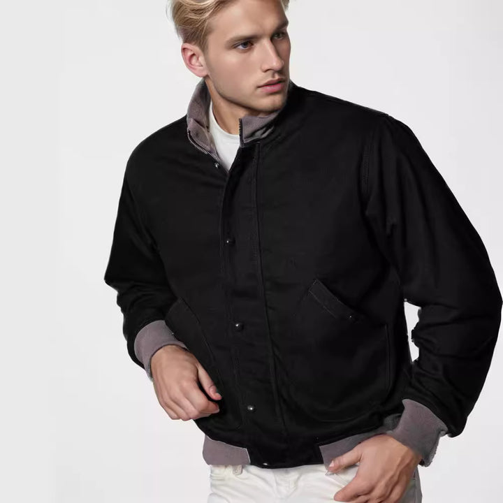 Herren elegante Übergangsjacke mit hohem Kragen Aliams