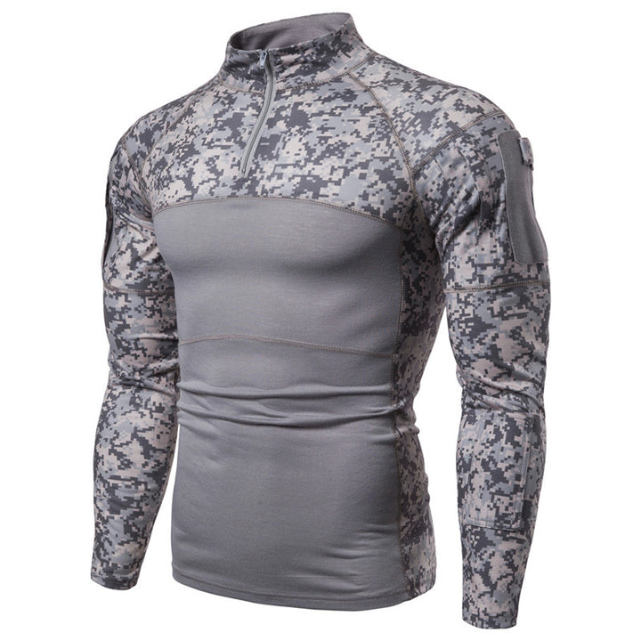 Herren Funktionsshirt mit Stehkragen und innovativem Camouflage-Design Aliams