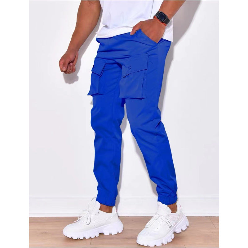 Herren Cargo-Hose mit vielen Taschen und elastischem Abschluss Aliams