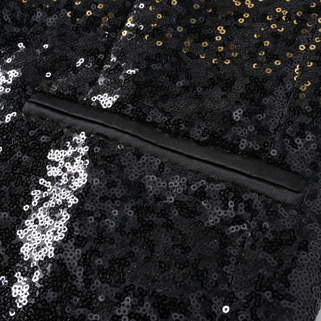 Herren Glamouröser Pailletten-Sakko Aliams