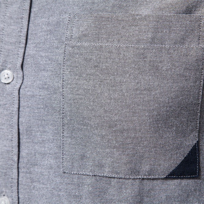 Herren Baumwollhemd mit modernem Schnitt und praktischem Brusttasche Aliams