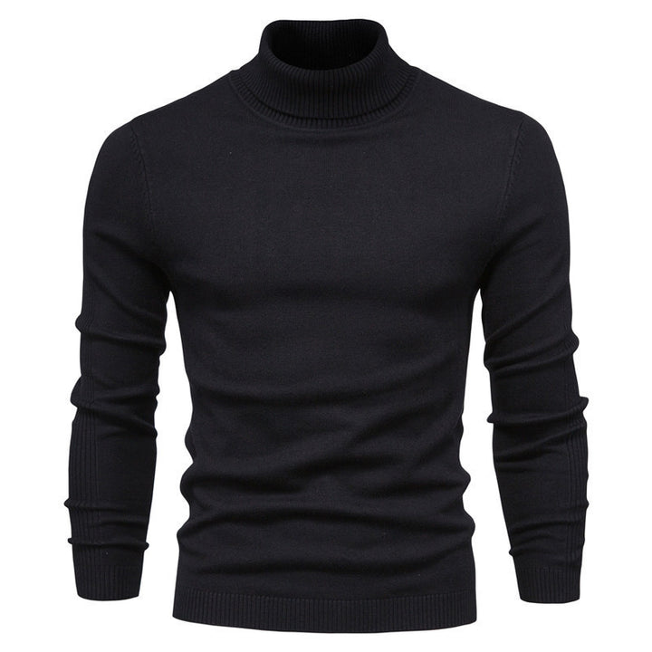 Herren eleganter Rollkragenpullover aus hochwertiger Baumwollmischung Aliams