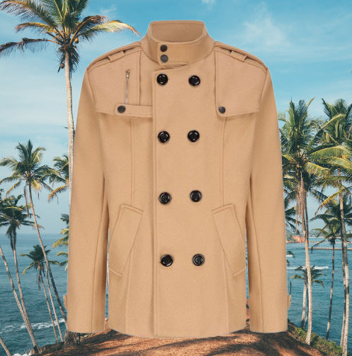 Herren eleganter Doppelreiher-Mantel mit modernen Akzenten Aliams