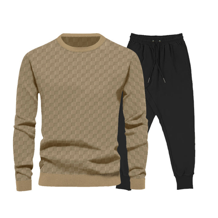 Herren Sportliches Komplettset mit strukturiertem Pullover und Jogginghose Aliams