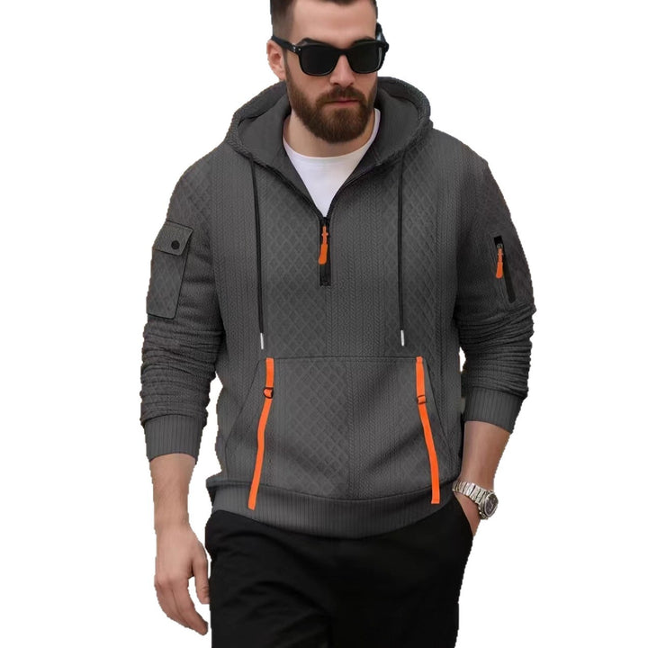 Herren stylischer Kapuzenpullover mit strukturiertem Design und praktischen Taschen Aliams