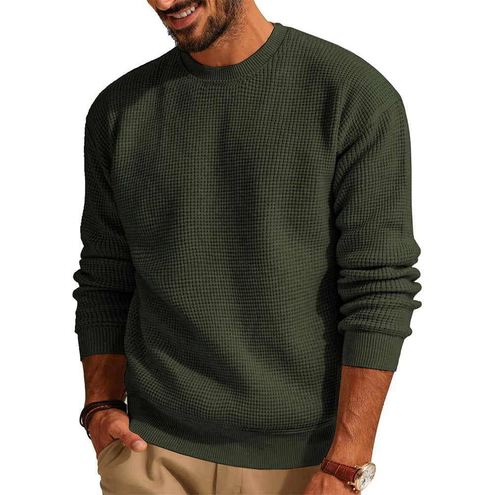 Herren Strukturierter Sweatshirt mit Rundhalsausschnitt Aliams