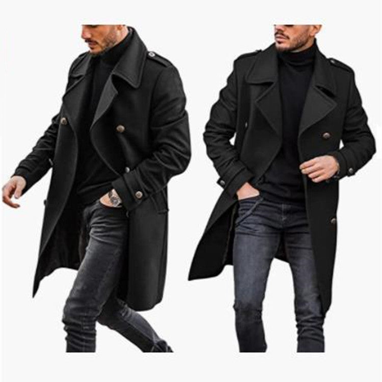 Herren eleganter Trenchcoat mit modernem Schnitt und praktischen Details Aliams