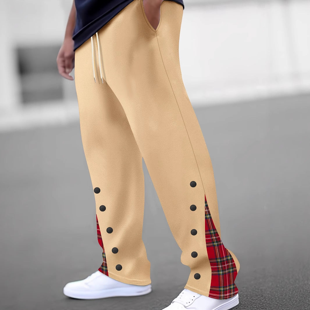 Herren Sportliche Jogginghose mit kontrastierenden Druckknöpfen und atmungsaktivem Stoff Aliams